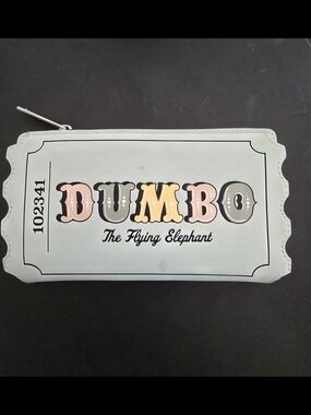 Loungefly Dumbo Light Blue Ticket Wallet with Pastel Lettering